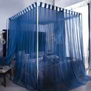 Cửa lưới chống muỗi Nhà ngủ Bắc Âu 幔 đơn giản ba khung cửa sàn mã hóa dày lưới vuông trên cùng 1,51,8m - Lưới chống muỗi