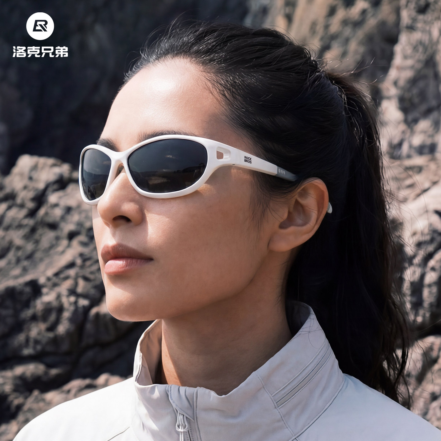 洛克兄弟偏光运动眼镜骑行男女时尚跑步公路自行车钓鱼爬山防风镜