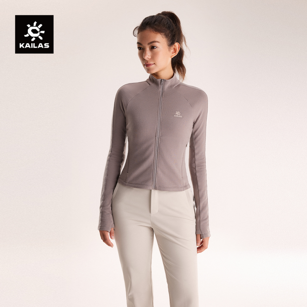 凯乐石XM3女立领美丽诺羊毛抓绒