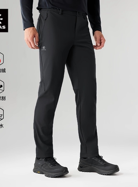 KAILAS凯乐石洛克PLUS加绒软壳裤男加厚防风保暖徒步登山户外裤女