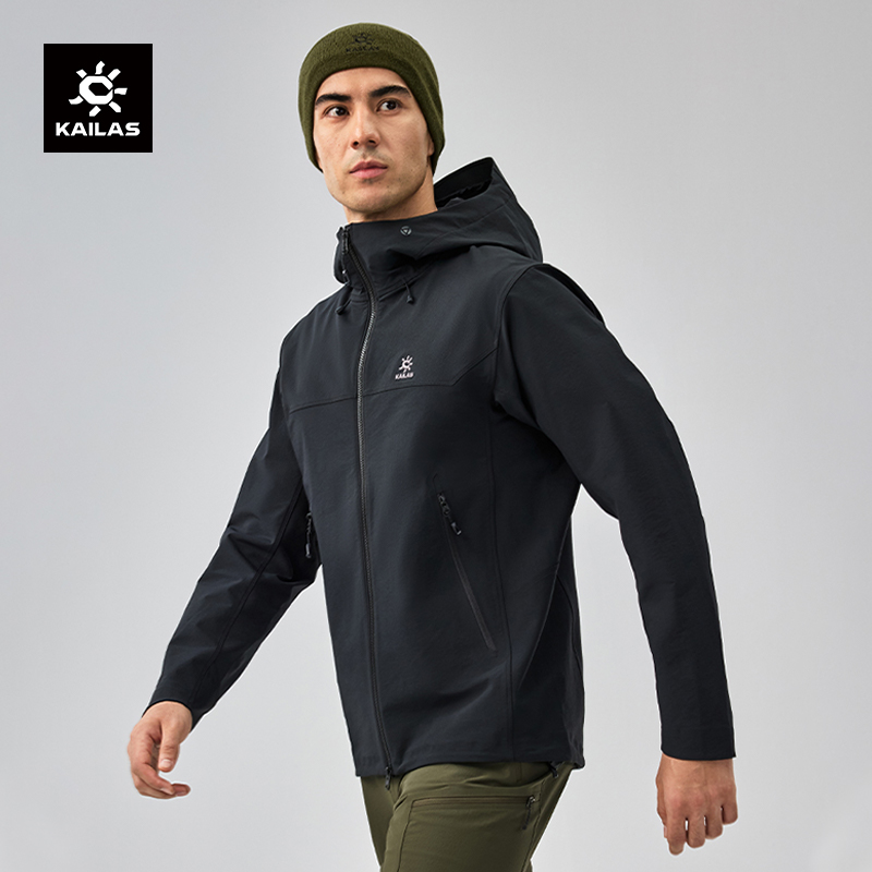 KAILAS凯乐石连帽软壳衣外套耐磨防风弹力户外运动徒步登山女