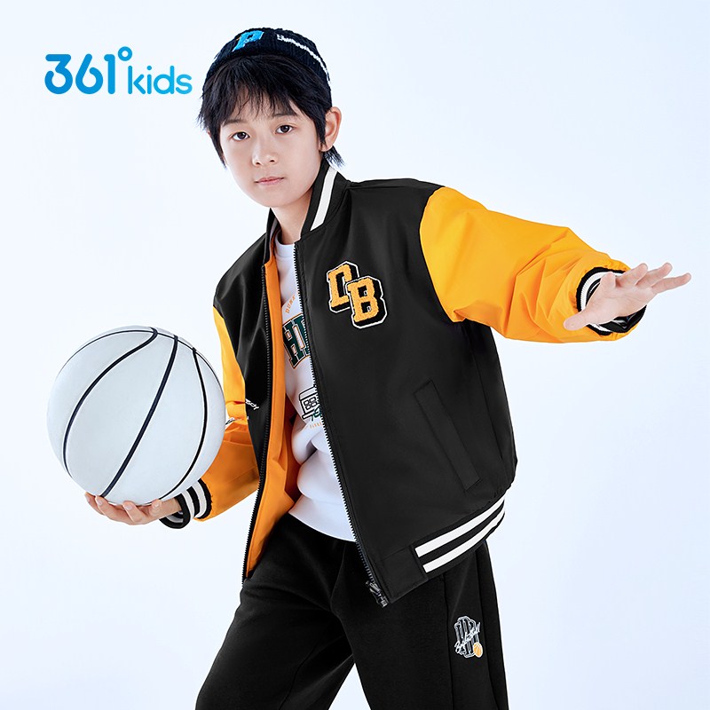361儿童棒球服外套夹棉服男童两面穿夹克冬季童装中大童保暖棉衣