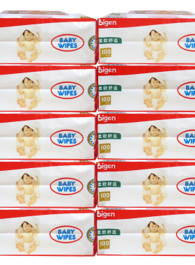 10大包 婴儿湿巾100抽带盖新生儿宝宝手口专用湿纸巾 Baby Wipes
