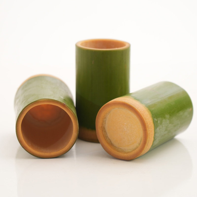 纯手工竹筒饭毛竹筒竹罐饭蒸筒带盖竹杯子楠竹茶杯酒杯现做可定制