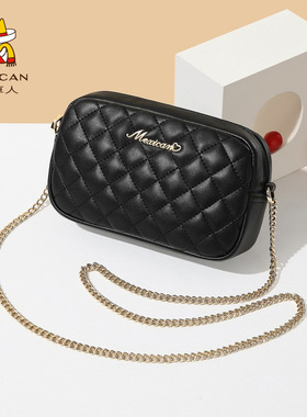 稻草人品牌包包女2025新款链条包菱格斜挎包迷你单肩包小官方正品