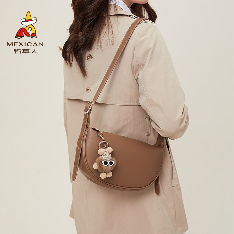 稻草人女包2025新款百搭单肩斜挎包女休闲腋下包通勤小包官方正品