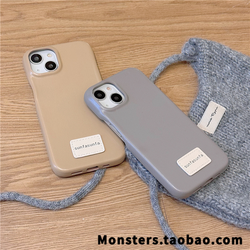 苹果iphone硬壳小众皮质