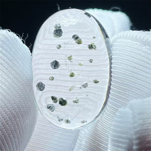 天然水晶包裹满天星发串绿矿石小权杖裸石配饰品戒指项链挂件吊坠