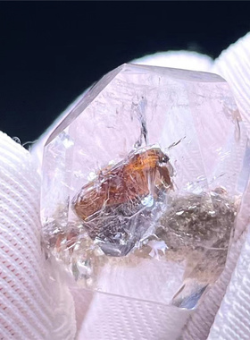 天然水晶全包裹黄色矿物颗粒随形裸石男女款配饰品项链吊坠特惠