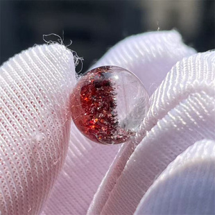 天然水晶草莓晶圆珠8.5mmDIY饰品戒指多宝项链吊坠一物一图款