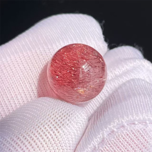 天然水晶超七红发圆珠10mmDIY配饰品多宝手串项链吊坠一物一图款