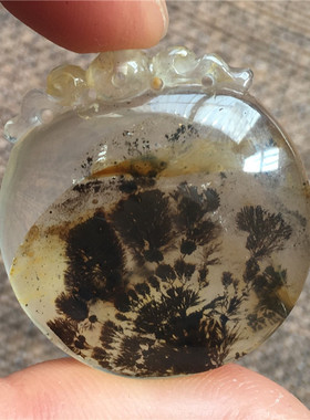 天然水晶异象孔雀开屏男女款吊坠