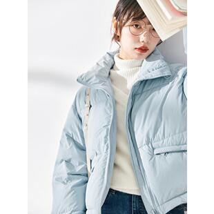 子陌新品年新款美拉德色系小个子短款百搭羽绒服