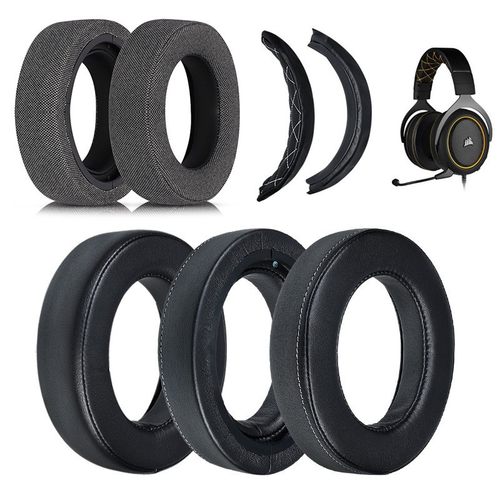 适用海盗船HS75 XB HS70/Pro HS60/Pro HS50/Pro耳机套耳罩头梁