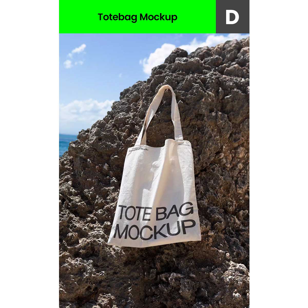 1款帆布袋购物袋户外场景模拟效果展示样机mockup智能贴图psd模版