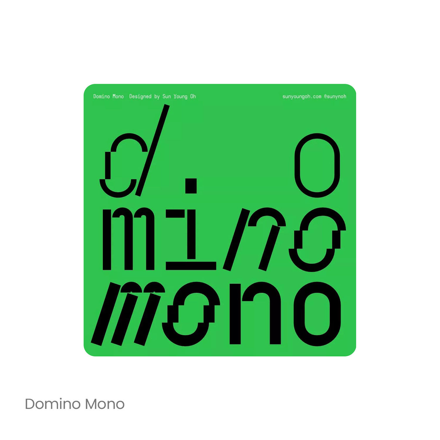 Domino 实验性等宽可变英文字体多米诺骨牌灵感字体安装下载mac