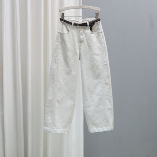 子老爹裤 宽松小个子显瘦百搭休闲弯刀裤 女2026新款 春秋高腰牛仔裤