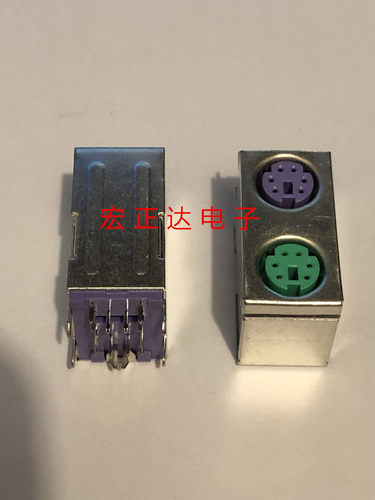 MH11061-P34-4FFOXCON PS2键盘鼠标座 6芯S端子连接器原装富士康