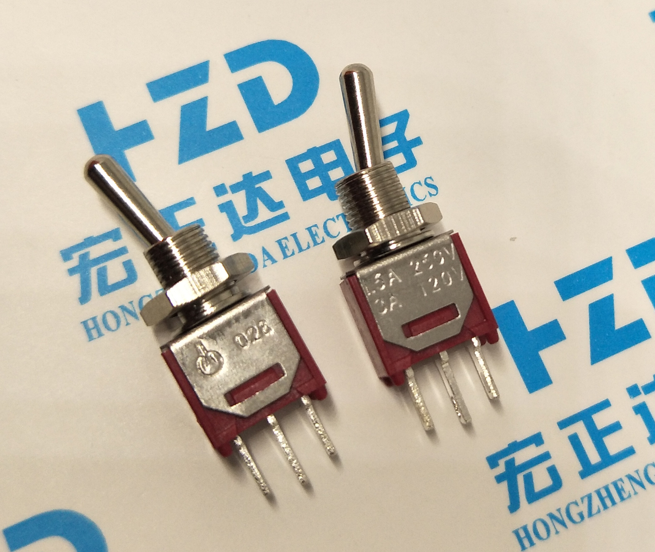 钮子开关 小型电源开关 2档3脚摇杆钮子开关MTS 102拨动开关系列