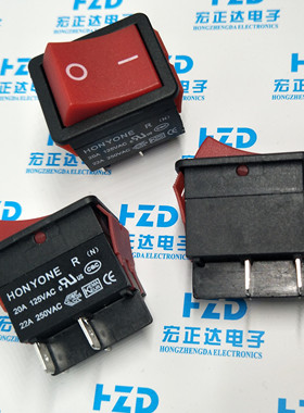 AC 125V/20A 250V/22A DPDT 6P 2 Position On-Off Rocker Switch