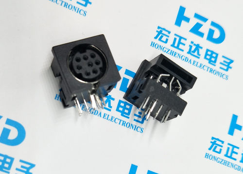 S端子 8芯插座 mini-DIN8芯插座 小8芯座 MD8芯母头 PS2 全塑