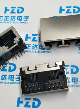 RJ-58-1x2-10P8C开口全包 RJ451X2 RJ591X2 RJ11 1X2 环保铜壳