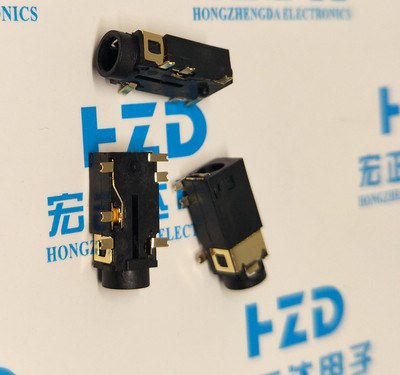 3.5MM口径耳机孔311薄 PJ-342 高度4.0H 3+3贴片 6脚贴片耳机配件