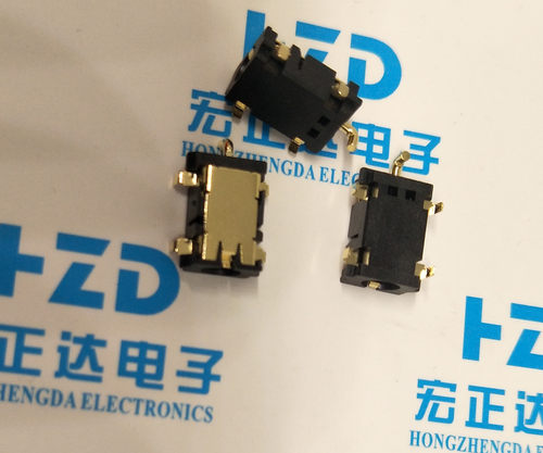 DC电源插座DC058 沉板镀金 5脚电源插座 内芯3.5x1.3mm 高品质