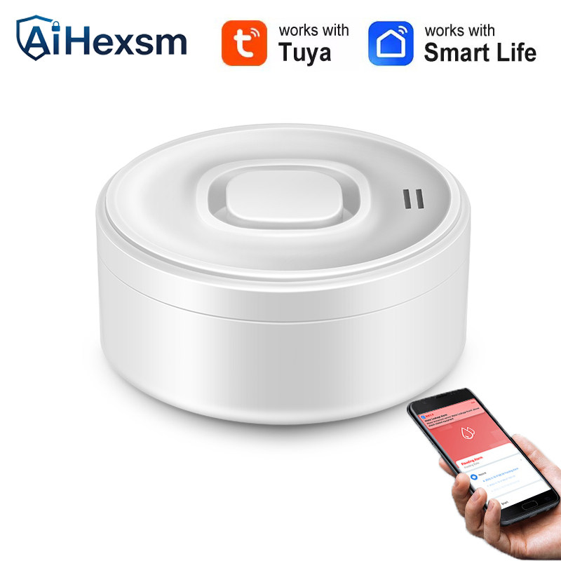 100DB涂鸦APP漏水报警器家用厨房wifi远程满水Tuya水感水浸传感器