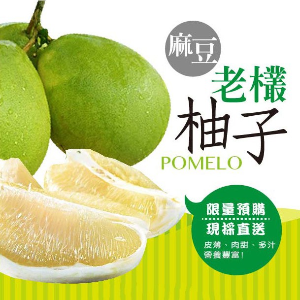 现货 正宗台湾进口麻豆文旦柚丑柚子