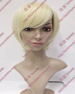 cosplay假发 黑执事 阿洛伊斯 托兰西 淡金色bobo收脸动漫短发
