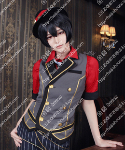 偶像梦幻祭 朔间凛月 本田菊 田中江 黑色收脸 短发cosplay假发