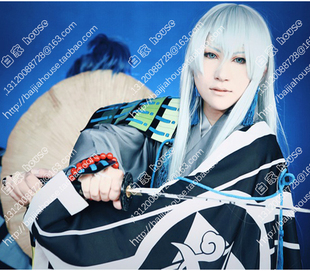 刀剑乱舞 江雪左文字 浅水绿色 100CM长直发 COSPLAY假发