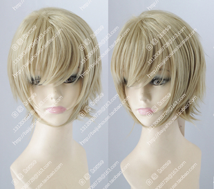 cosplay假发 亚麻金色日韩 翻翘美少年短发 野良神 雪音 月岛萤