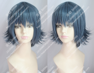 cosplay假发 笨蛋测验召唤兽 土屋 康太 青灰色翻翘短发 动漫假毛