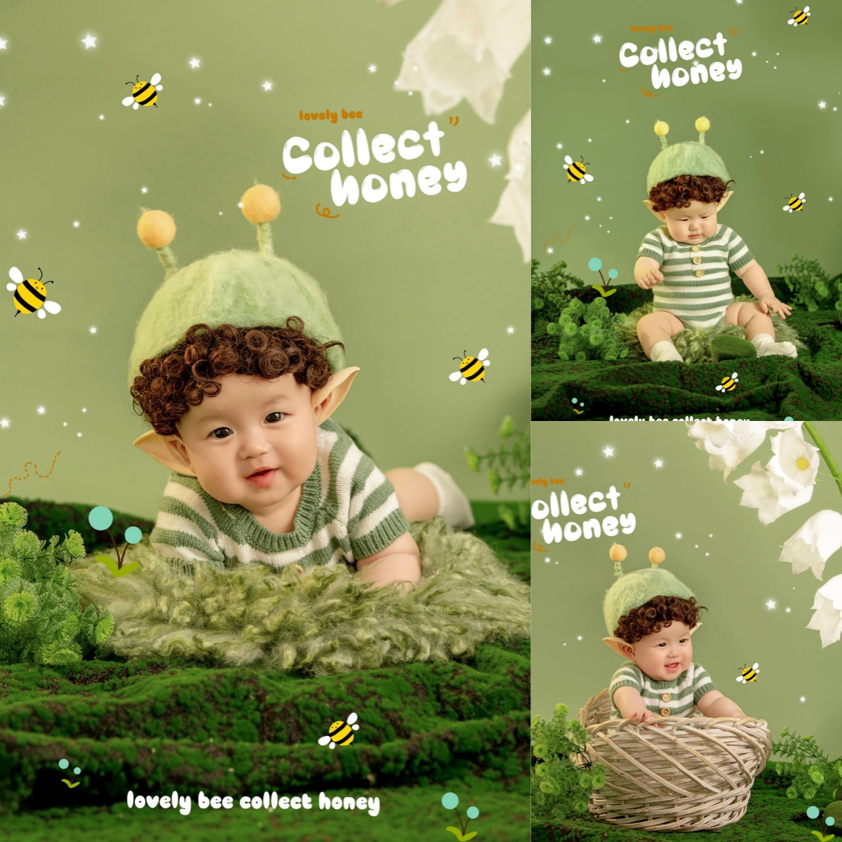 儿童摄影服装森系精灵清新毛毡