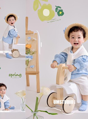 儿童摄影服装新款春天男女宝宝拍照服装影楼中小童画家主题道具