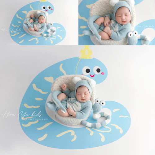 蛇年新生的儿玩偶正版拍照衣服