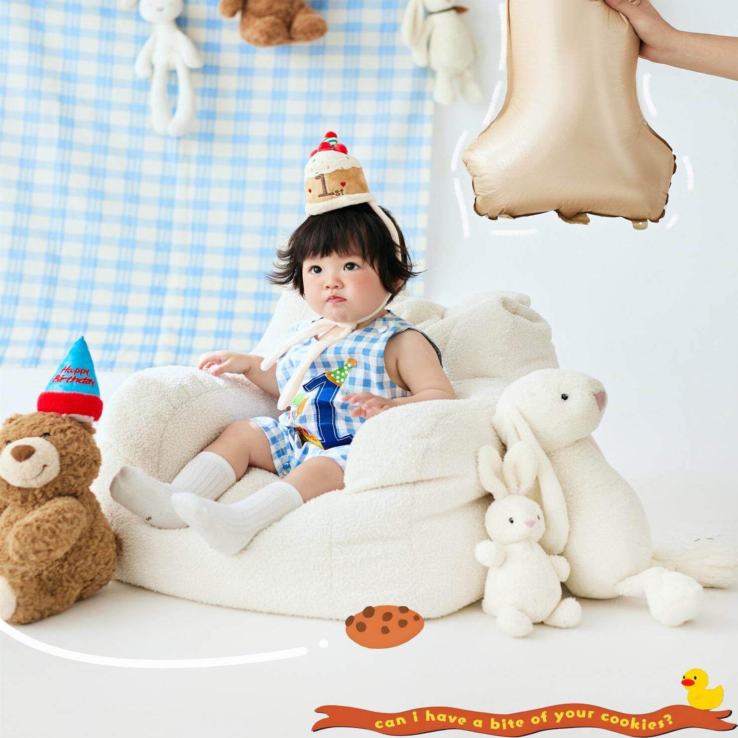 儿童摄影服装宝宝周岁照生日照拍照服装影楼婴儿一岁照拍摄道具