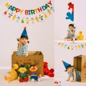 儿童摄影服装 婴儿一岁生日照拍摄道具 复古怀旧风宝宝周岁照服装