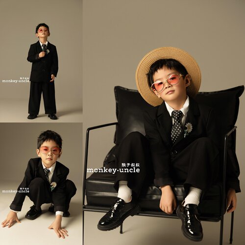 影楼男童生日艺术照写真拍照服装