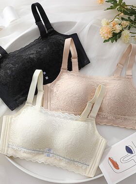 夏季平胸专用抹胸内衣女小胸聚拢6CM加厚无钢圈显大防走光文胸