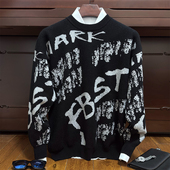 圆领宽松加厚保暖针织衫 2025冬季 青年毛衣 潮流男士 羊绒衫 新款 美式