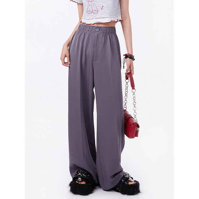 化学少女H4「彩色乐章」高腰阔腿裤夏薄款垂感宽松直筒休闲西装裤,女装/女士精品,西装裤/正装裤,淘宝优惠券,粉丝福利购,淘宝优惠卷