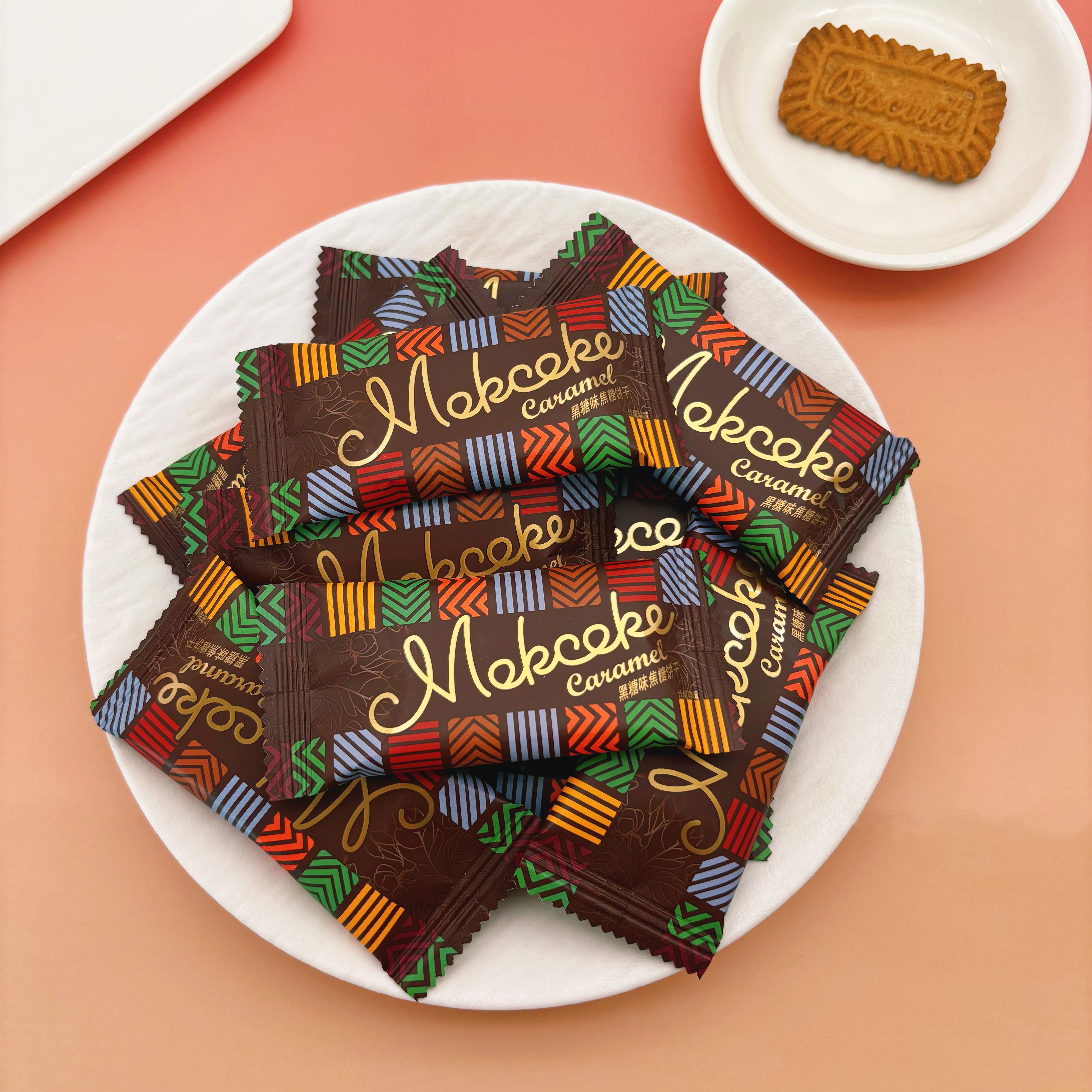 MOKCOKE焦糖味饼干结婚喜糖喜事喜饼独立包装休闲小零食茶点心