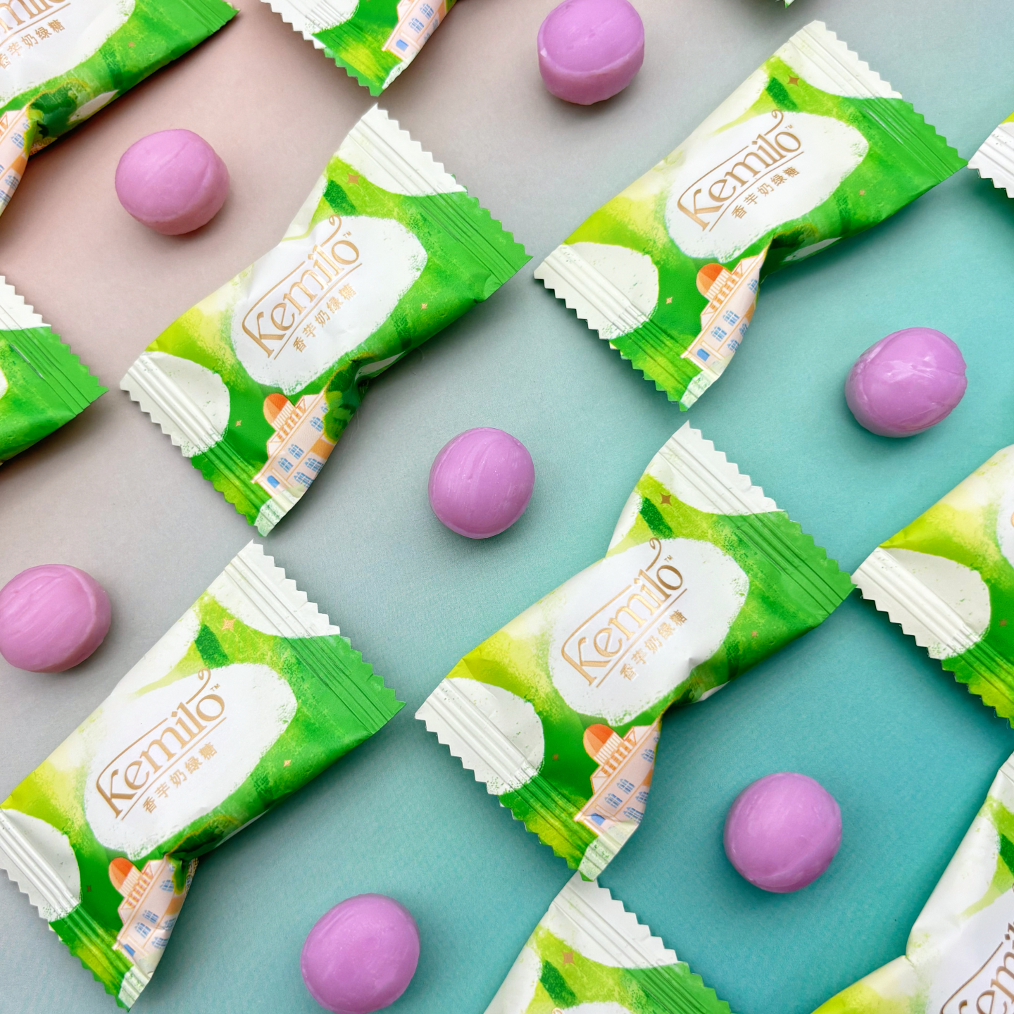 KEMILO可米洛香芋奶绿味硬糖爆款结婚喜糖散装清新糖果休闲小零食,零食/坚果/特产,喜糖,淘宝优惠券,粉丝福利购,淘宝优惠卷