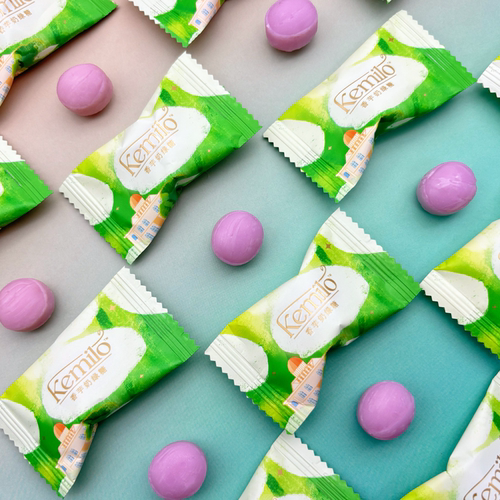 KEMILO可米洛香芋奶绿味硬糖爆款结婚喜糖散装清新糖果休闲小零食