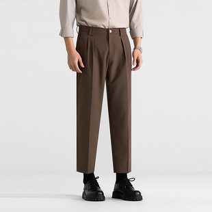 STUDIO夏季 免烫直筒垂坠感九分西裤 极简风西裤 休闲裤 男士 ONE