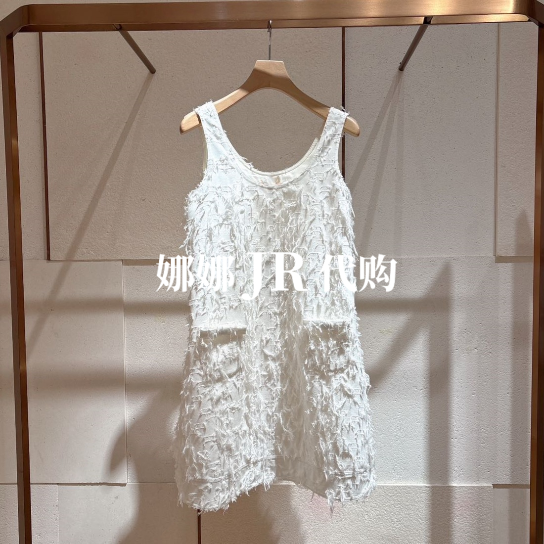 JR2025秋流苏A字无袖显瘦连衣裙