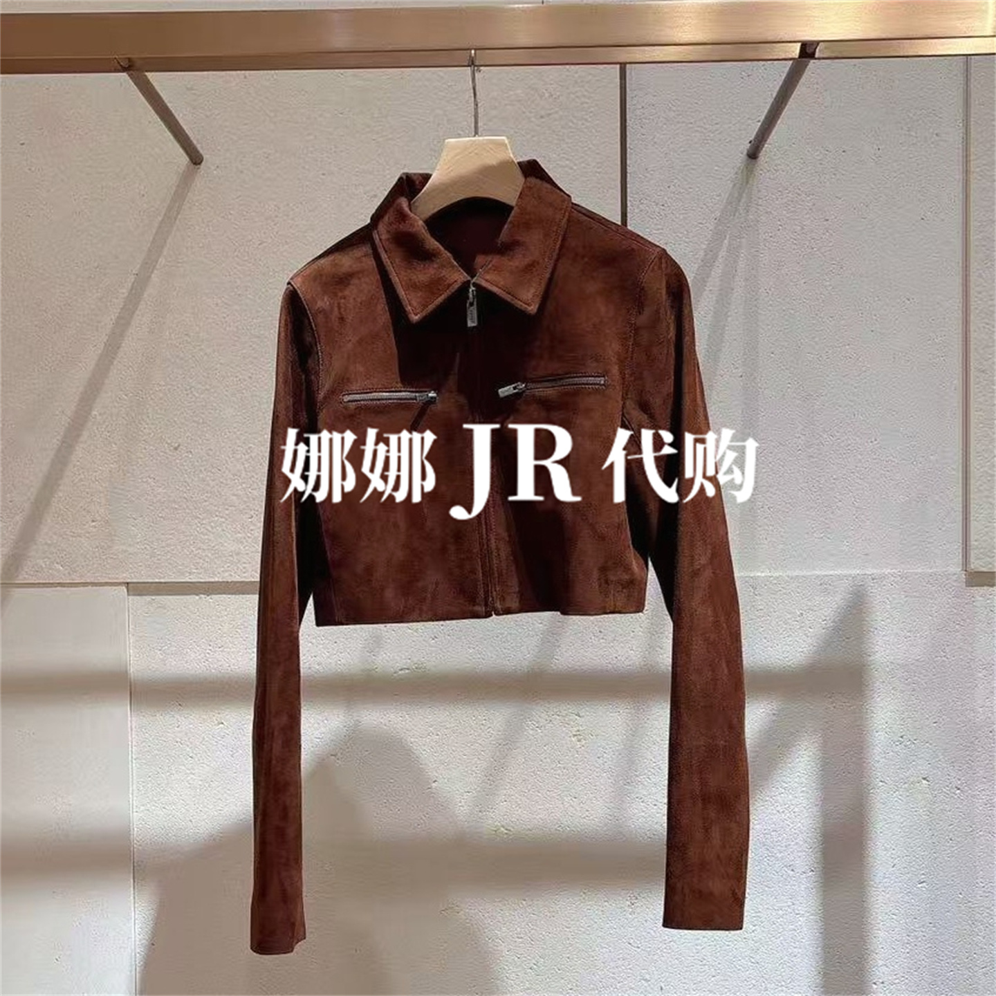 JR2025冬复古机车风翻领短款外套